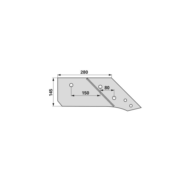 Brazdar reversibil pentru plug Kverneland 053085 (12): dreapta