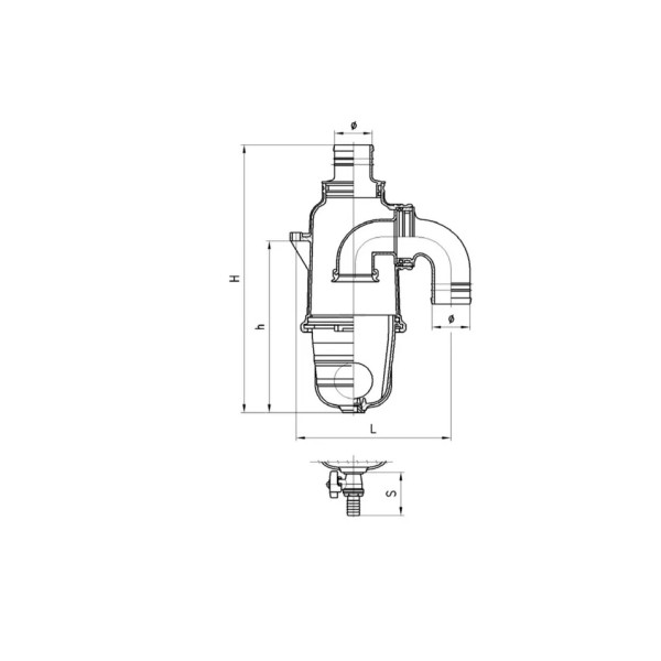 Sifon separator 60 mm