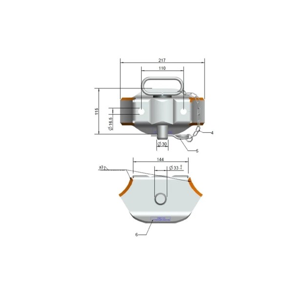 Cupla remorca FBR-40 4300 Kg