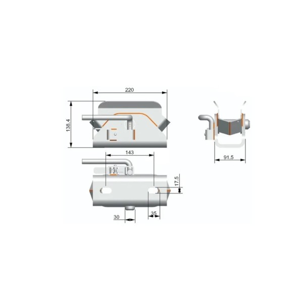 Cupla remorca SBR-80 8000 Kg