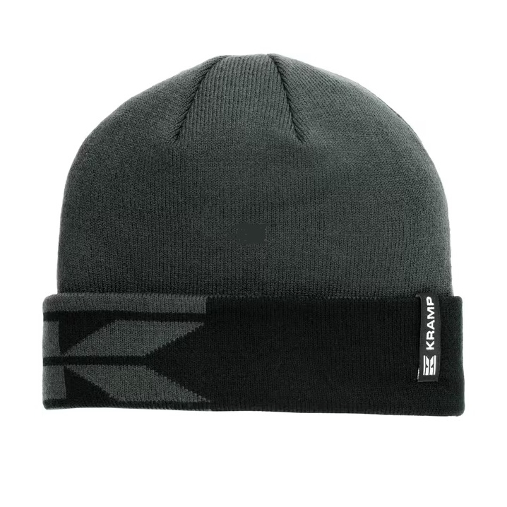 Căciulă tricotată, gri/neagră