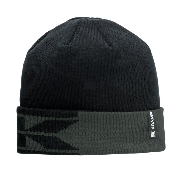 Căciulă tricotată, neagră/gri