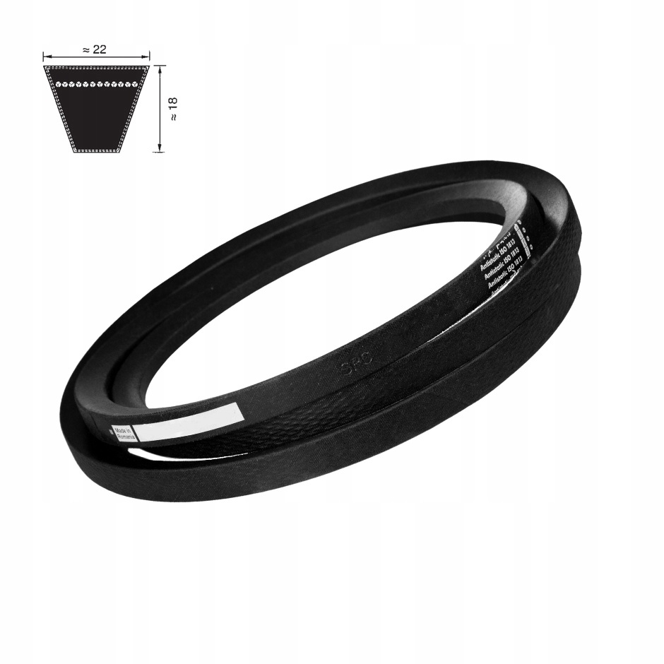 Curea trapezoidala cu profil inalt pentru transmisie SPC 2650 Ld