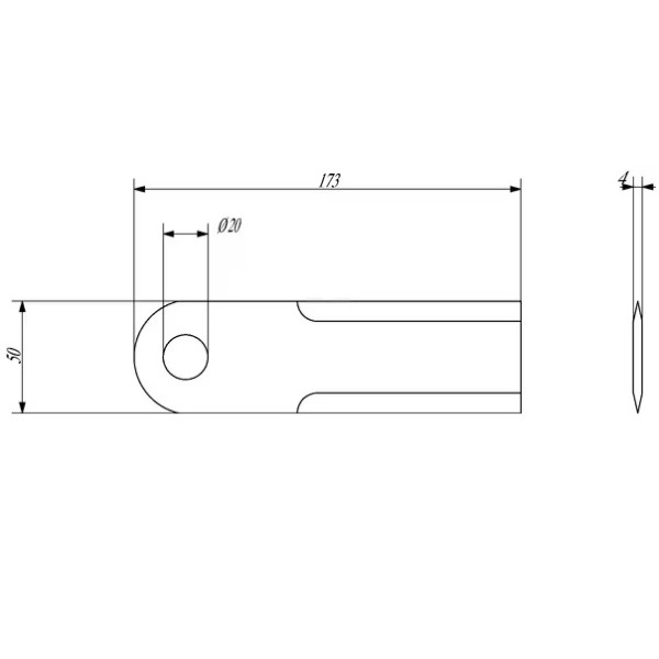 Cutit Rotativ Tocator Neted 173x50x4 Mm Diametru 20 Mm