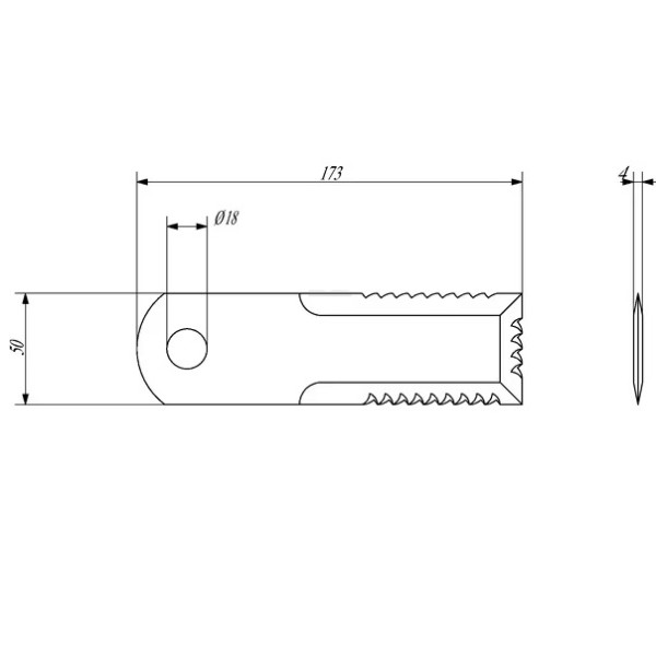 Cutit Rotativ Tocator Zimtat 173x50x4mm Diametru 18 Mm
