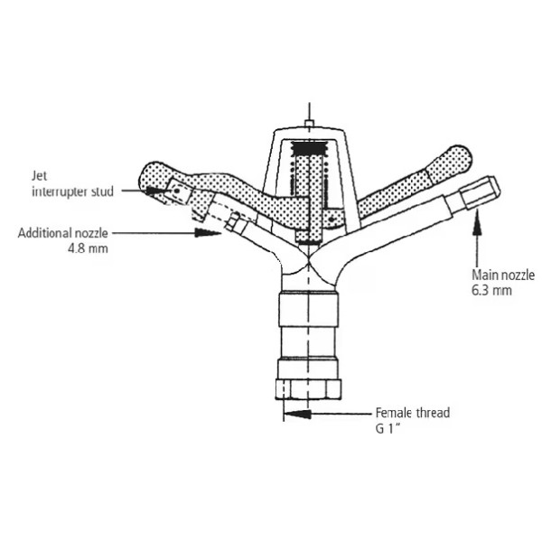 Aspersor V70 BI 2.53 Cm