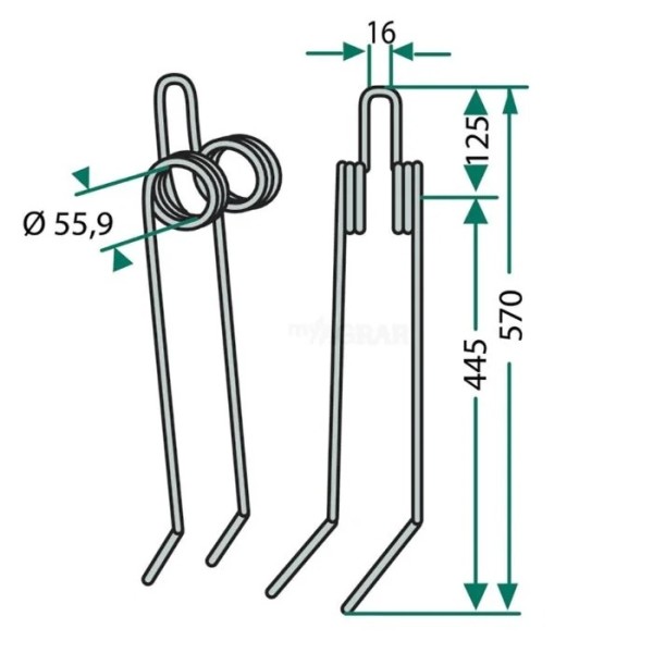 Dinti tesala G18904710 pentru semanator Gaspardo