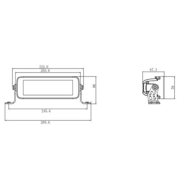 Lampa De Lucru LED bara 60W, 5040lm, 12/24V, Alb/Portocaliu