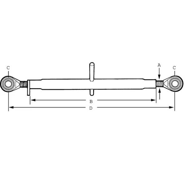 Tirant Central Standard 200 Mm, M24 Cat.1/1