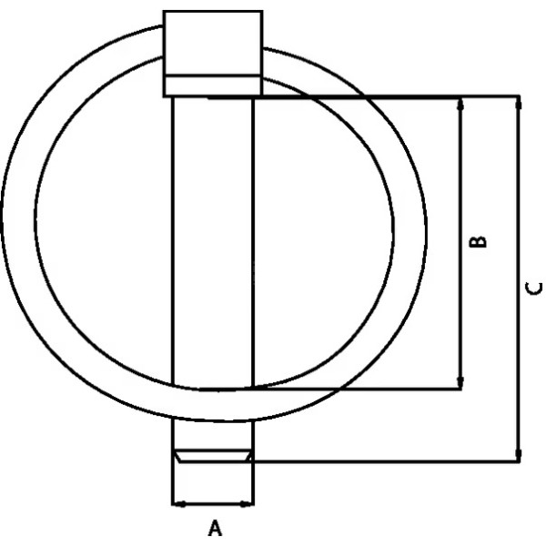 Bolt cu inel 11x45 mm