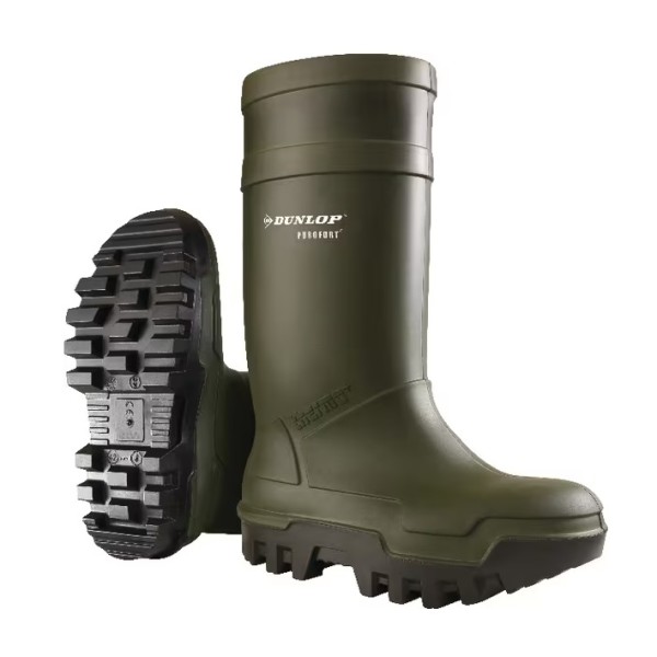 Cizme de cauciuc Thermo+ Dunlop - Verde / Mărime: 37/38