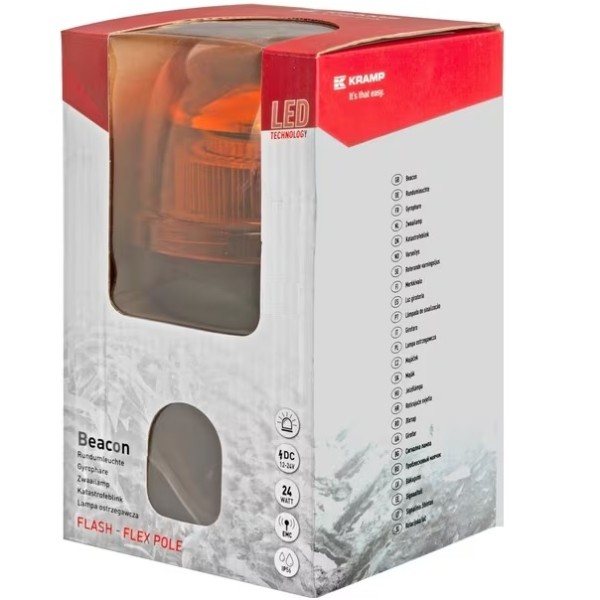 Girofar LED galben 24W 12–24V Kramp