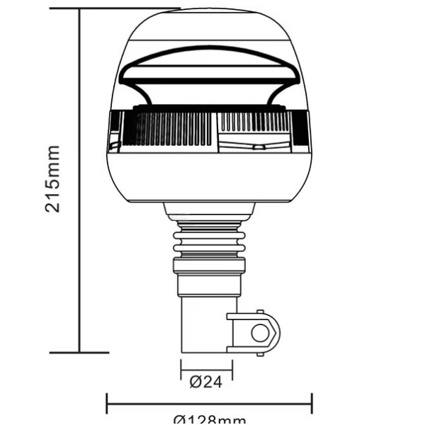 Girofar LED galben 24W 12–24V Kramp