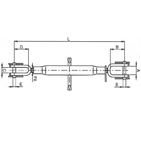 Tirant lateral 500-650 mm