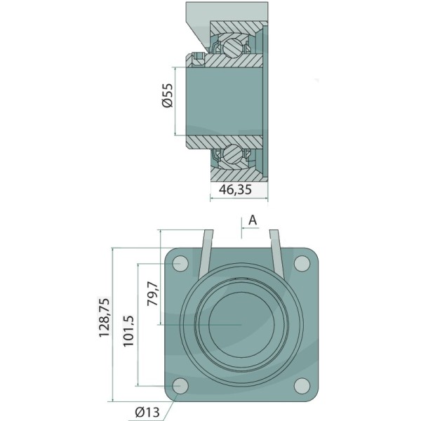 Rulment cu flansa pentru Rabe 8434.29.01