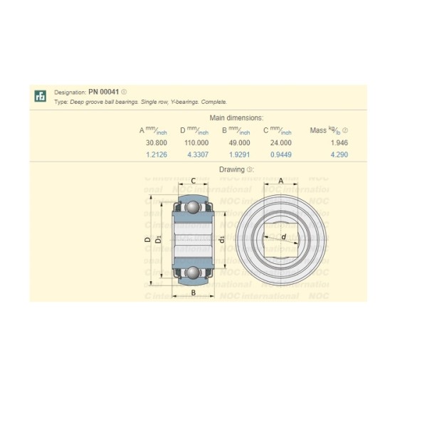 Rulment pentru Rabe 6463.01.01