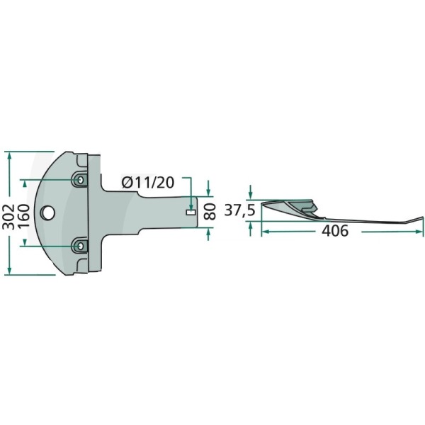 Patina cositoare pentru Kuhn K6800590, 56809300, 56808810