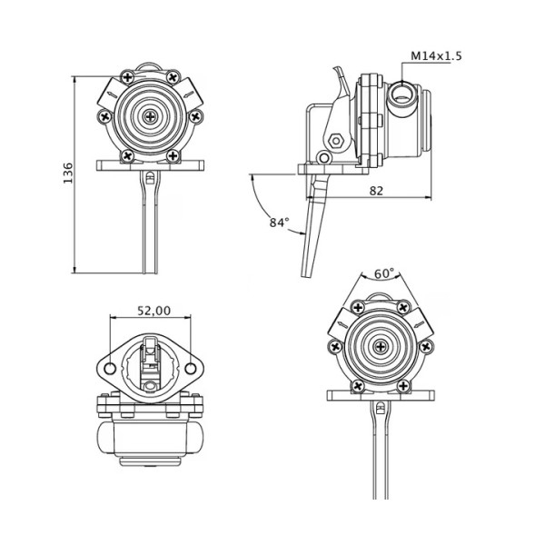 Pompă combustibil pentru Case IH 73321345, 3132697R92, 3132697R91, B503521