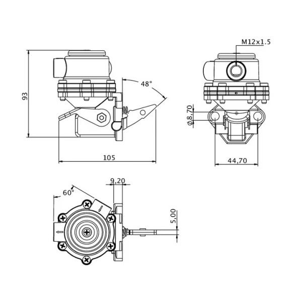 Pompă combustibil pentru New Holland, Fiat, Ford, Case IH, 504090935, 4757883, 4740717
