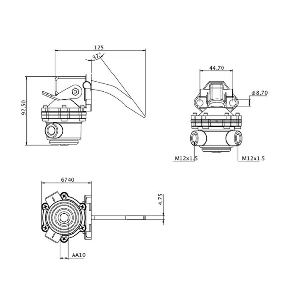 Pompa combustibil pentru New Holland, Fiat 4757884, 4802839, 4765158, 4740719