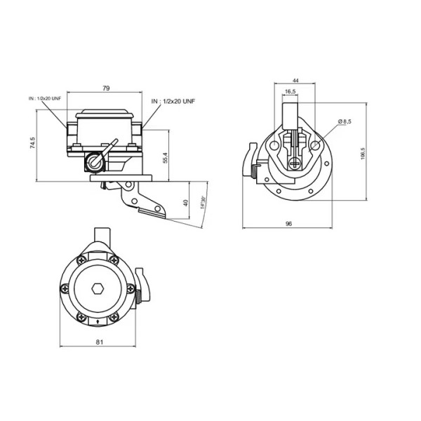 Pompă combustibil pentru Massey Ferguson, Landini, Ford, 83991467, 2641338, 2641465