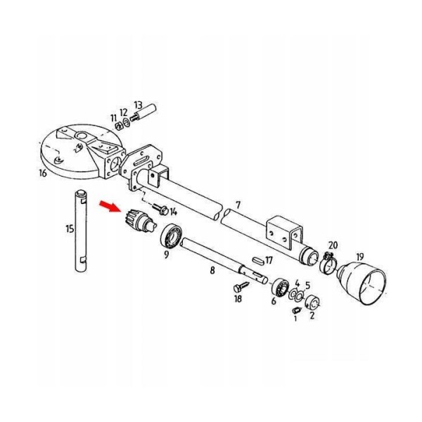 Pinion z-12 pentru grebla rotativa Deutz Fahr 06560436, 16500304