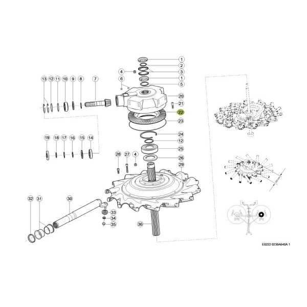 Coroana grebla 66 dinti CLAAS LINER (12X66) 0001506900
