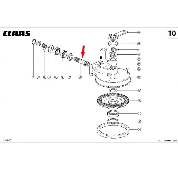 Pinion De Atac Z9 Claas Liner (9X80) 0009553781, 195000009553781