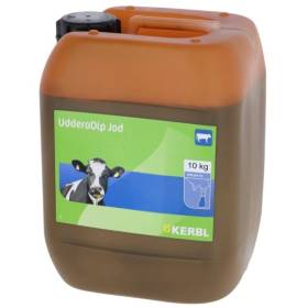 Solutie dezinfectanta cu iod dupa muls UdderoDip 10l Kerbl