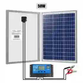 Panou solar gard electric NEXON 50W cu regulator